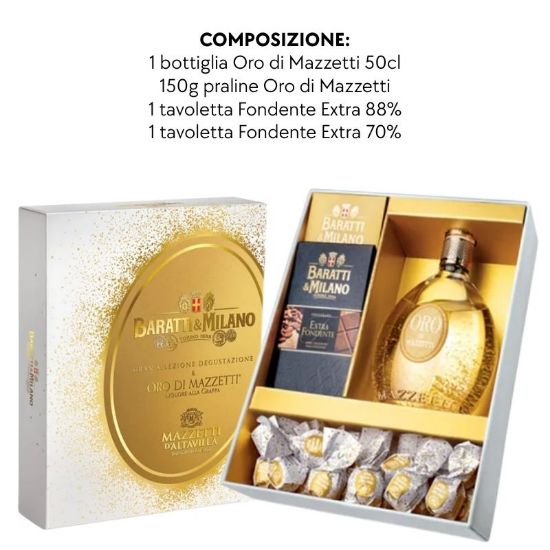 Picture of BARATTI&MILANO CONFEZIONE 300gr GRAN SELEZIONE DEGUSTAZIONE CON LIQUORE ALLA GRAPPA ORO DI MAZZETTI - PR2026