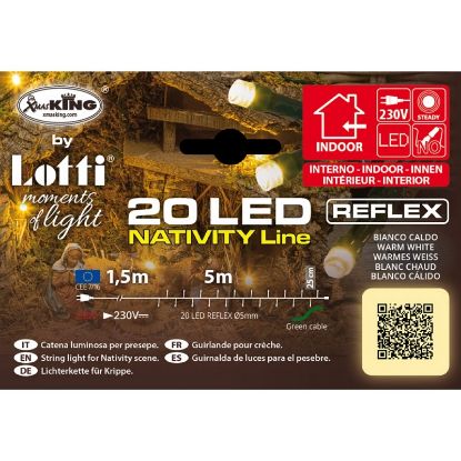 Immagine di LUMINARIA LED 20L BIANCO CALDO 5mt PER PRESEPE