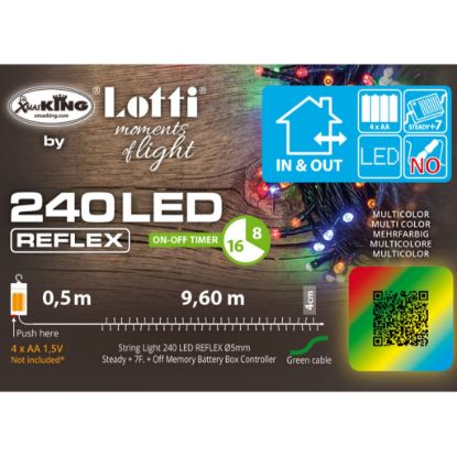 Picture of LUMINARIA LED 240L MULTI L9,6mt ESTERNO BATTERIA cavo verde