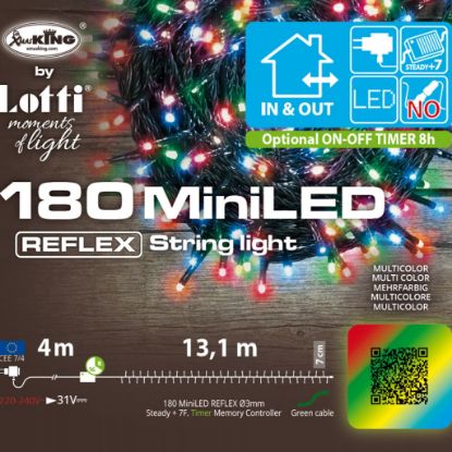Picture of LUMINARIA LED 180L MULTI 13,1mt 8GIOCHI ESTERNO cavo verde