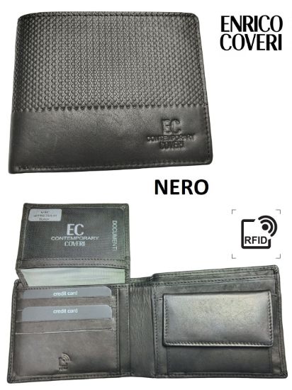 Immagine di PORTAFOGLIO UOMO COVERI VIC 764-04 NERO 1pz VERA PELLE