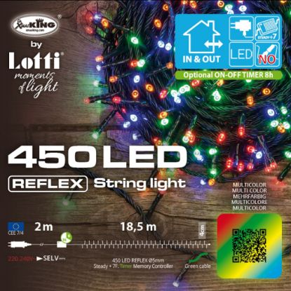 Immagine di LUMINARIA LED 450L MULTI  L18,5mt 8GIOCHI ESTERNO cavo verde