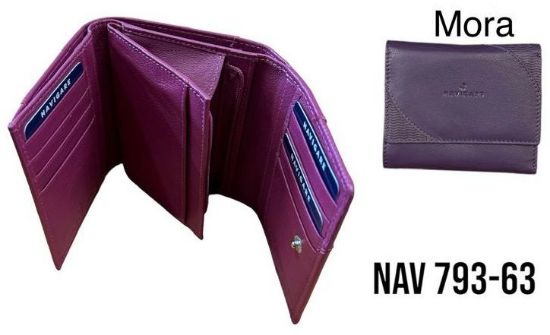 Immagine di PORTAFOGLIO DONNA NAVIGARE 793-63 MORA 1pz VERA PELLE