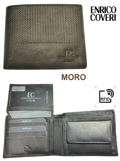 Picture of PORTAFOGLIO UOMO COVERI VIC 764-04 MORO 1pz VERA PELLE