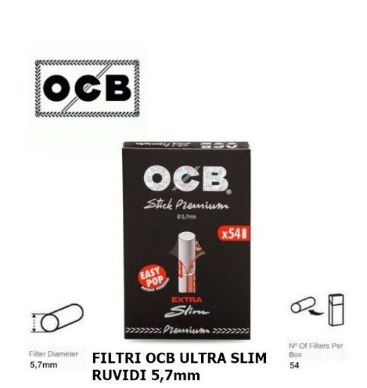 Immagine di FILTRI OCB ULTRA SLIM RUVIDI 5,7mm PREMIUM 20x54pz composta da:------