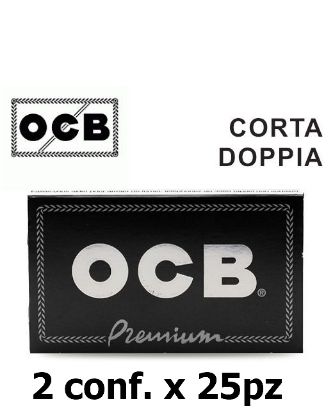 Immagine di CARTINE OCB CORTA PREMIUM 2x25pz DOPPIA NERA composta da:------