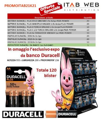 Picture of BATTERIE DURACELL PROMOZIONE ITAB N.21/21 + EXPO DA BANCO