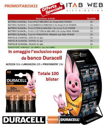 Picture of BATTERIE DURACELL PROMOZIONE ITAB N.21/22 + EXPO DA BANCO