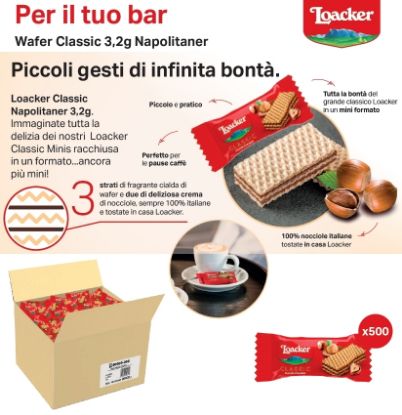 Picture of LOACKER MINI CORTESIA 1,6Kg (per caffe') 500pz composta da:------