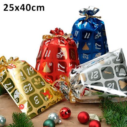 Immagine di BUSTA REGALO CELLO DECOR AVVENTO 25X40 100pz