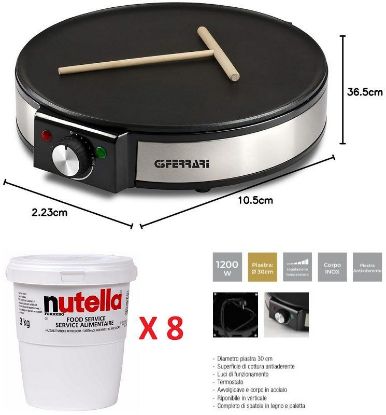 Immagine di FERRERO NUTELLA PROMOZIONE PIASTRA CREPES 8x3kg composto da: