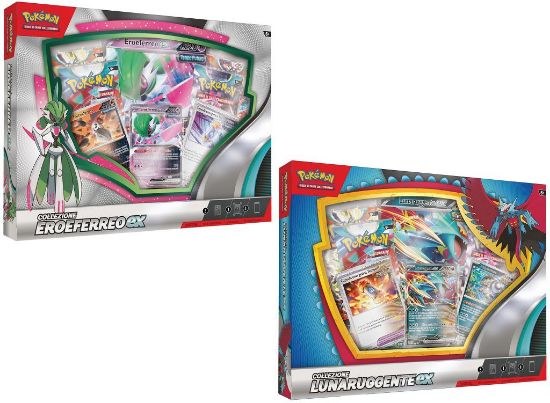 Immagine di CARTE DA GIOCO POKEMON LUNARUGGENTE EX E EROEFERREO (V.24,90)