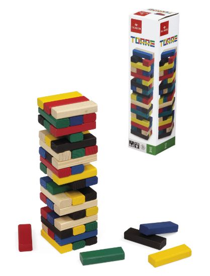 Immagine di GIOCHI JENGA GIOCO TORRE COLORATA 1pz DAL NEGRO