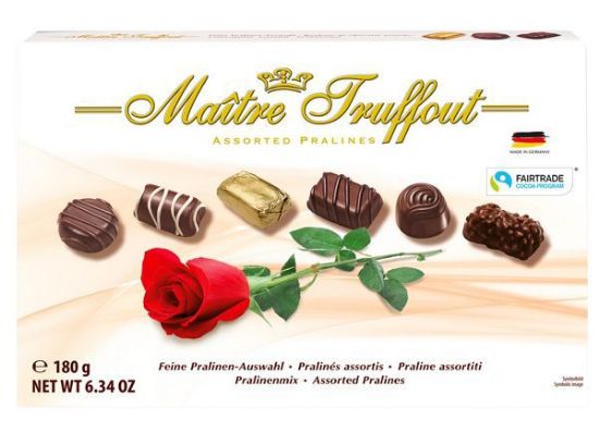Picture of CIOCCOLATINI SCATOLA REGALO 180gr MISTO PRALINE ROSA - C8 - GUNZ