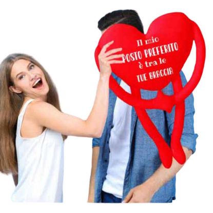 Picture of CUSCINO CUORE 45cm CON ABBRACCIO