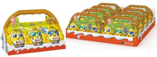 Immagine di FERRERO PASQUA CESTINO KINDER OVETTI 6x8pz SORPRESA