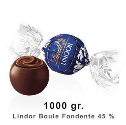Immagine di LINDT BOULES LINDOR 1000gr FONDENTE 45% SACCO C.A. 80pz - BLU