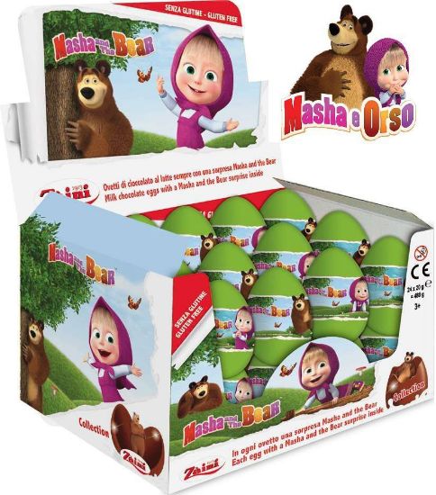 Picture of OVETTO ZAINI CIOCCOLATO 20gr 24pz - MASHA AND THE BEAR