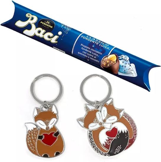 Immagine di BACI PERUGINA TUBO PORTACHIAVI 10pz da 7baci SAN VALENTINO 2024