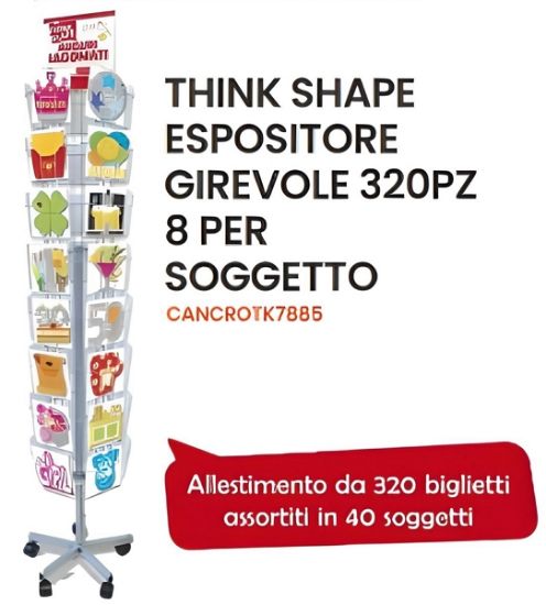 Immagine di BIGLIETTI AUGURI 320pz 8 per SOGGETTO - ESPOSITORE DA TERRA