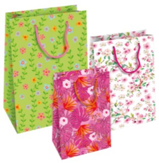 Picture of SACCHETTI SHOPPER DECOR 18x11x23cm 10pz FIORI