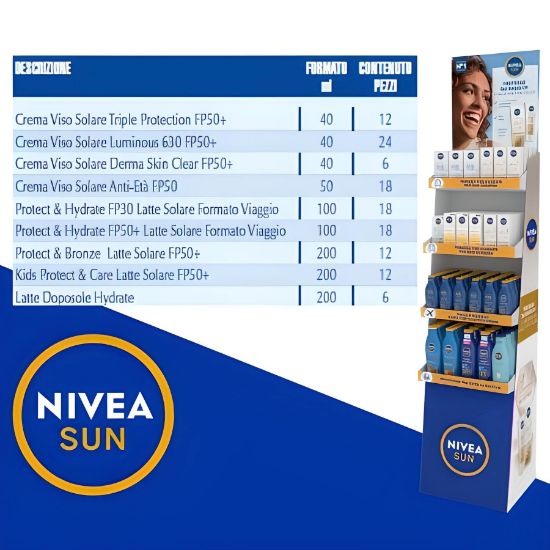 Immagine di SOLARI NIVEA EXPO 126pz PRE SEASON DA TERRA ASSORTITO