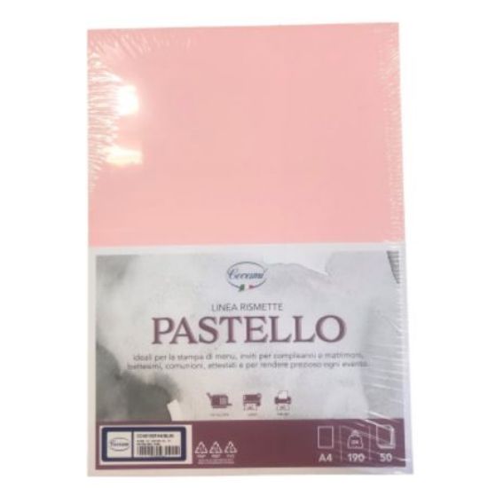 Immagine di CARTA A4 CARTONCINO 50fg ARCOBALENO ROSA