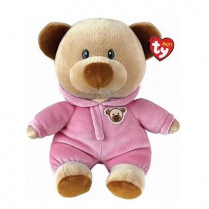Immagine di PELUCHES BEANIE BABY 28cm - 1pz ORSETTO CON PIGIAMA ROSA
