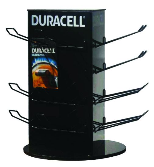 Immagine di ESPOSITORE BATTERIE DA BANCO 3colonne x 4ganci GIREVOLE DURACELL (acquistando 350euro)