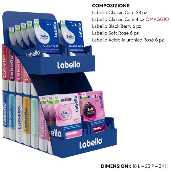 Immagine di BURROCACAO LABELLO EXPO 50pz DA BANCO ASSORTITI