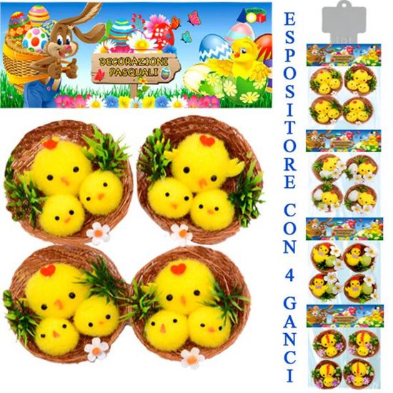 Picture of NIDO CON PULCINI 4pz ASSORTITI