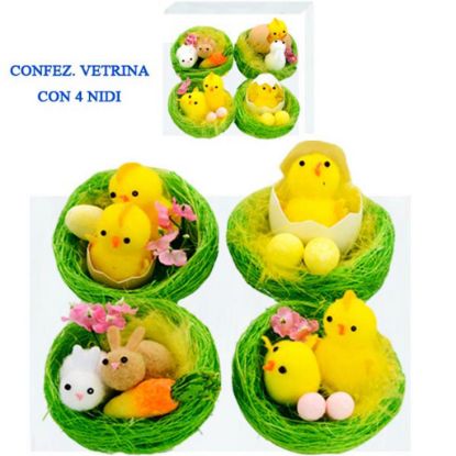 Picture of NIDO 4pz CONIGLI PULCINI ASSORTITI