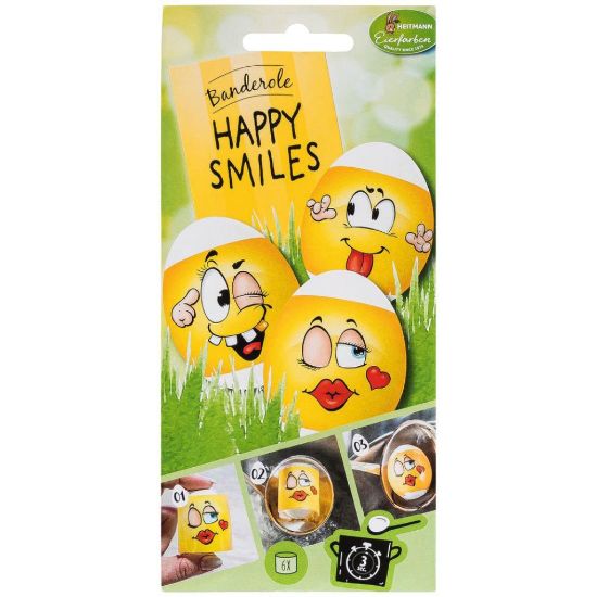 Picture of DECALCOMANIE PER UOVA HAPPY SMILES 12pz ASSORTITI