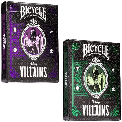 Immagine di CARTE DA POKER BICYCLE 1pz Bic Disney Villains Mx Green/Purple