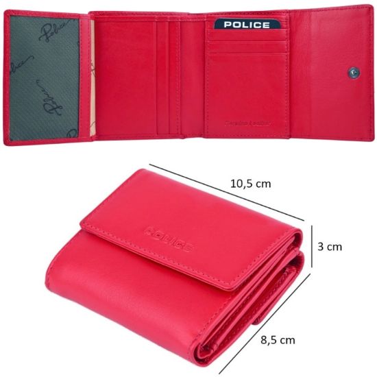 Immagine di PORTAFOGLIO DONNA POLICE ROSSO - VERA PELLE