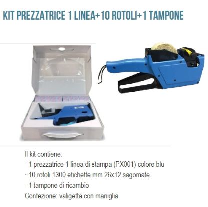 Immagine di ETICHETTATRICE PREZZATRICE 1linea KIT + 10rotoli + 1tampone