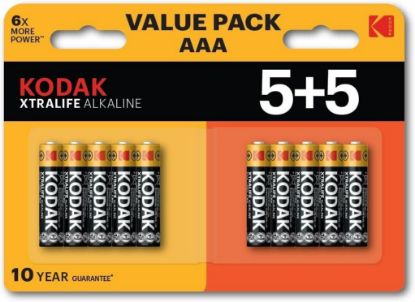 Immagine di BATTERIE KODAK ALKALINE XTRALIFE AAA MINISTILO 2.4v 10(5+5)x 1pz