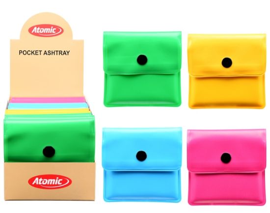 Picture of PORTACENERE DA TASCA PVC EXPO 12pz COLORI ASSORTITI - ATOMIC