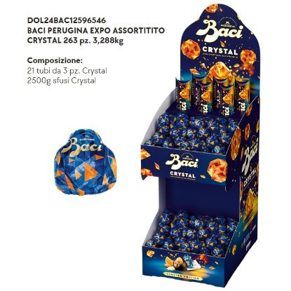 Immagine di BACI PERUGINA EXPO ASSORTITO 543pz C.A. 6,787kg EXPO DA BANCO in CARTONE - PR2025