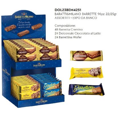 Immagine di BARATTI&MILANO BARRETTE 96pz 22/25gr ASSORTITI + EXPO DA BANCO - PR2025