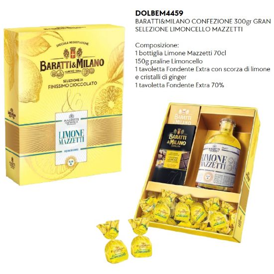 Immagine di BARATTI&MILANO CONFEZIONE 300gr GRAN SELEZIONE LIMONCELLO MAZZETTI - PR2025