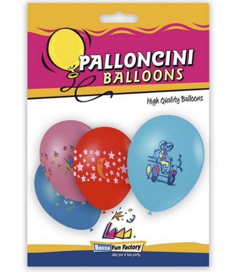 Immagine di PALLONCINI LATTICE 20pz 21cm DISEGNI ASSORTITI