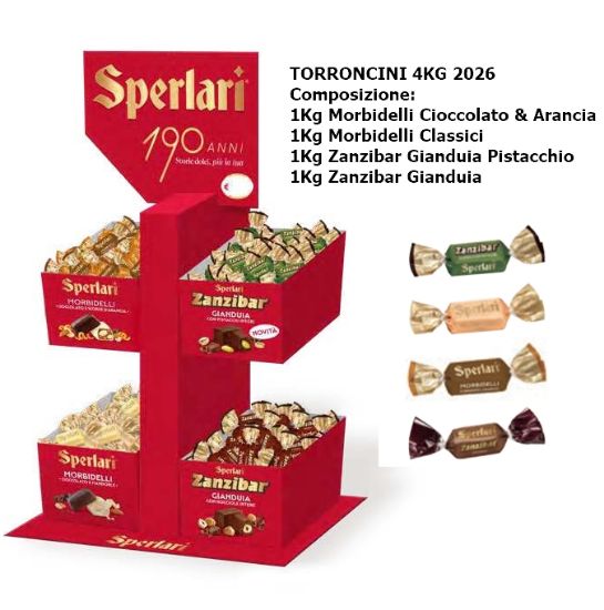 Immagine di SPERLARI TORRONCINI EXPO 4kg 308pz EXPO DA BANCO - PR2026