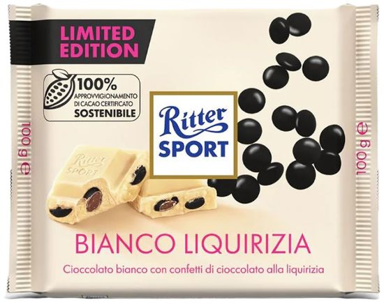 Picture of RITTER TAVOLETTE 12pz 100gr BIANCO LIQUIRIZIA