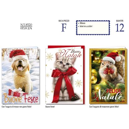 Immagine di BIGLIETTI CROMO NATALE 12pz