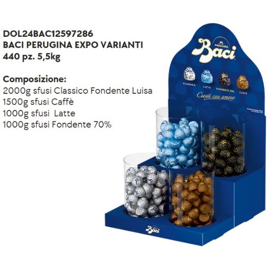 Immagine di BACI PERUGINA VARIANTI EXPO 440pz C.A. 5,5kg EXPO DA BANCO - PR2025
