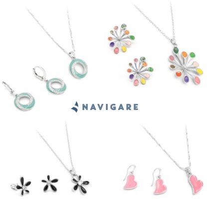 Immagine di PARURE COLLANA + ORECCHINI DONNA NAVIGARE 4pz + SCATOLA REGALO BRACCIALE DONNA NAVIGARE 6pz + SCATOLA REGALO (promo senza sacchetto)