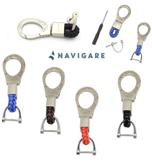 Immagine di PORTACHIAVI NAVIGARE 4pz UOMO + SCATOLA REGALO