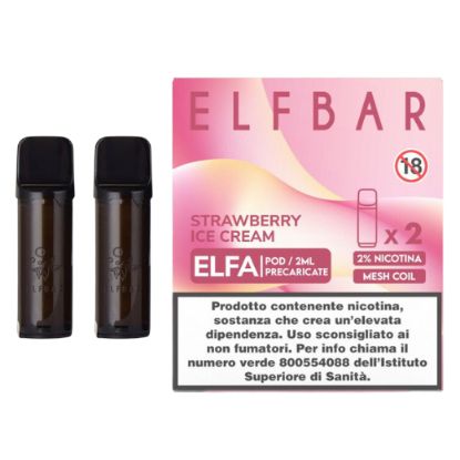 Immagine di ELFBAR ELFA RIC. POD 1x2pz 20mg/ml STRAWBERRY ICE CREAM - PLN010814