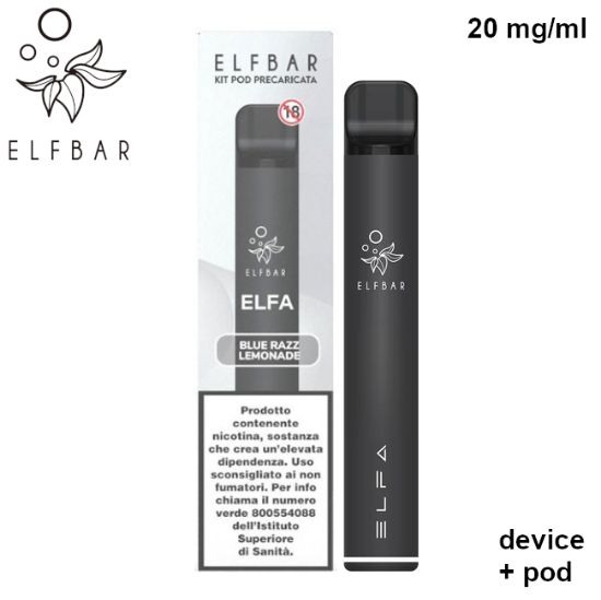 Picture of ELFBAR ELFA DEVICE+POD 1pz 20mg/ml BLUE RAZZ LEMONADE - PLN010808
